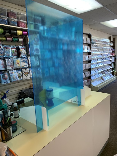 Protective acrylic screens in place - film on!